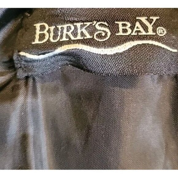 Vintage Burks Bay Leather Bomber Jacket Mens Large Black Member's Edition - Picture 5 of 10